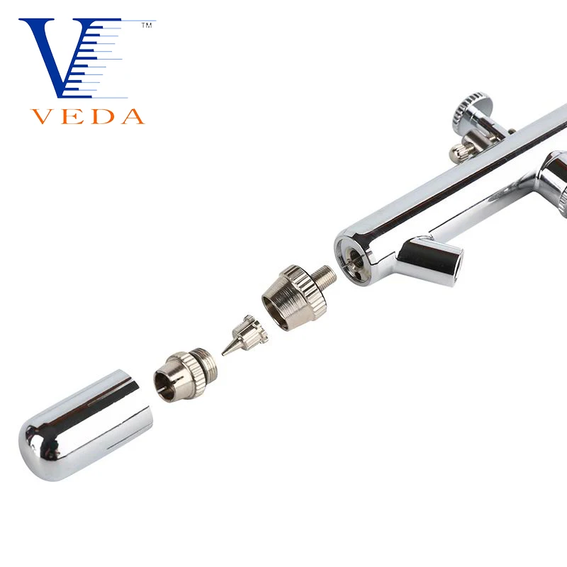 VEDA Multi-Purpose Precision Dual-Action Siphon Feed Airbrush 0,35mm Spitze 3/4 Unzen Flasche 1/6 Unzen Farbe tasse Cutaway Griff Airbrush