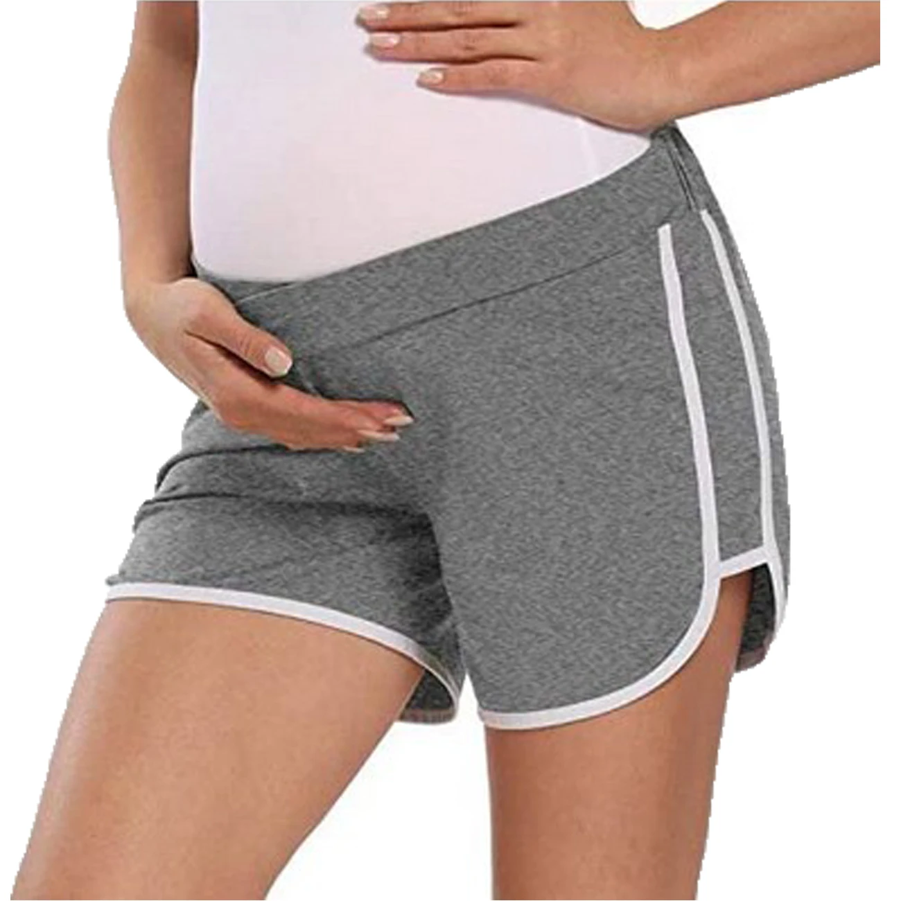 Short de maternité d\'été pour femmes enceintes, pantalon de grossesse, taille élastique, décontracté, vêtements pour mères