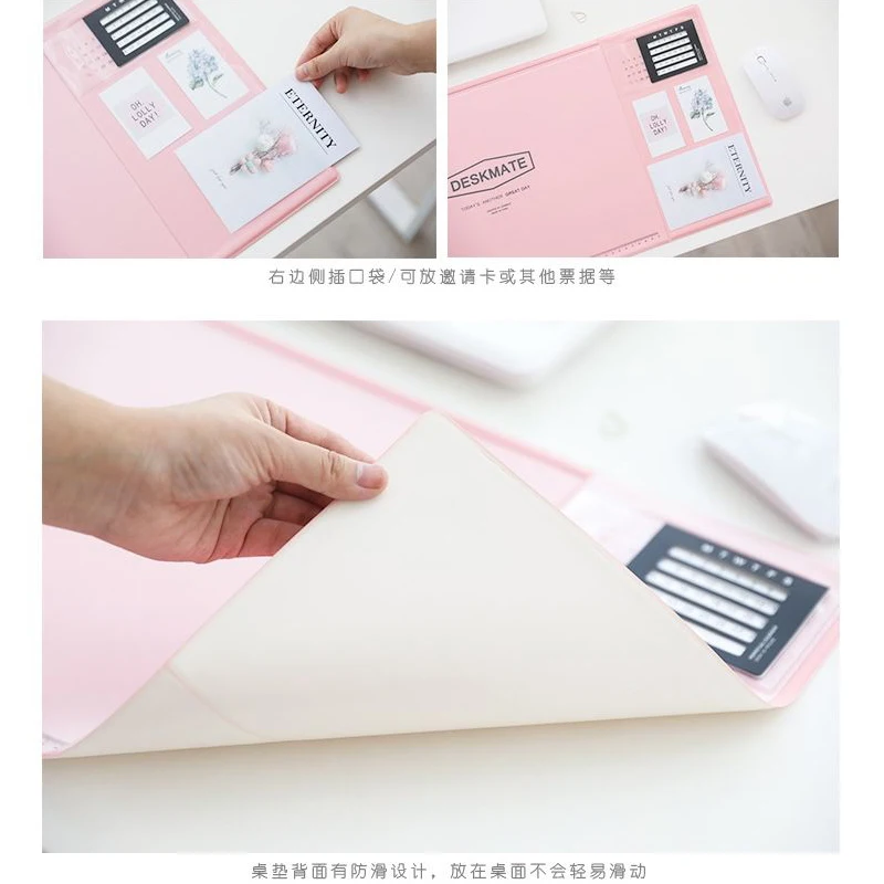 Large Pu Mouse Pad Student Writing Pad Office Computer Desk Mat Laptop Cushion Desk Organizer