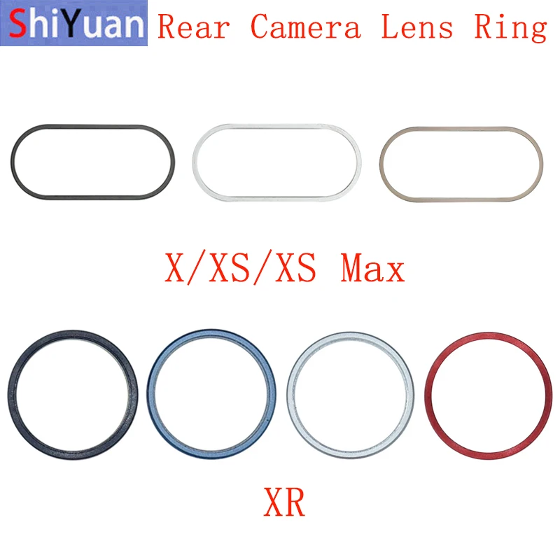 10pcs Back Camera Outer Frame Cover For iPhone X XR XS XS Max Rear Camera Lens Ring Replacement Repair Parts for iphone 15 plus rotating ring magnetic holder phone case blue