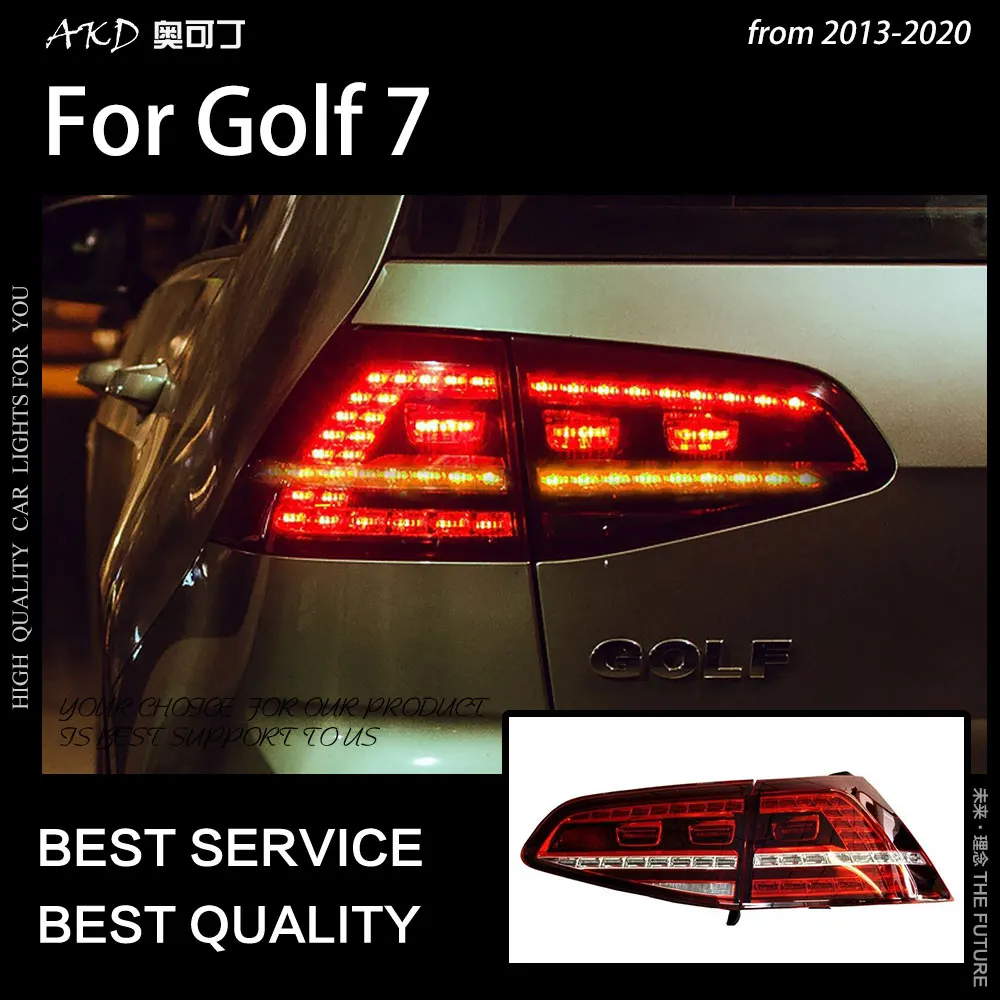 

Car Styling Tail Lamp for VW Golf 7 Tail Lights 2013-2019 Golf 7 LED Tail Light Golf MK7 Rear Stop DRL brake auto Accessories