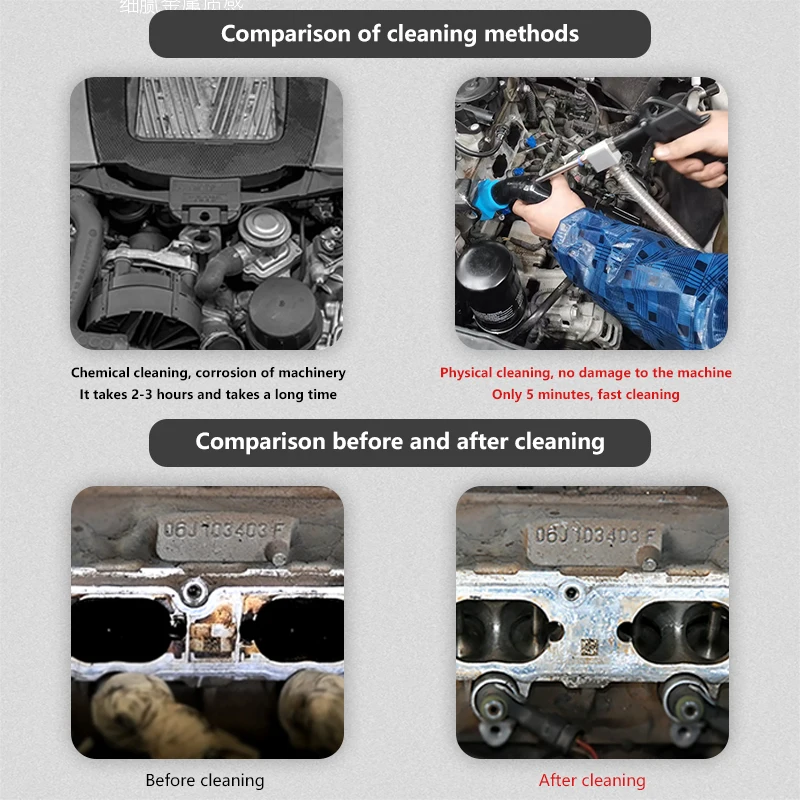 220V 110V Engine Carbon Deposition Cleaner Walnut Sand Decarbonizing Automotive Decarbon Wash Intake Pipe Valve Clean Machine