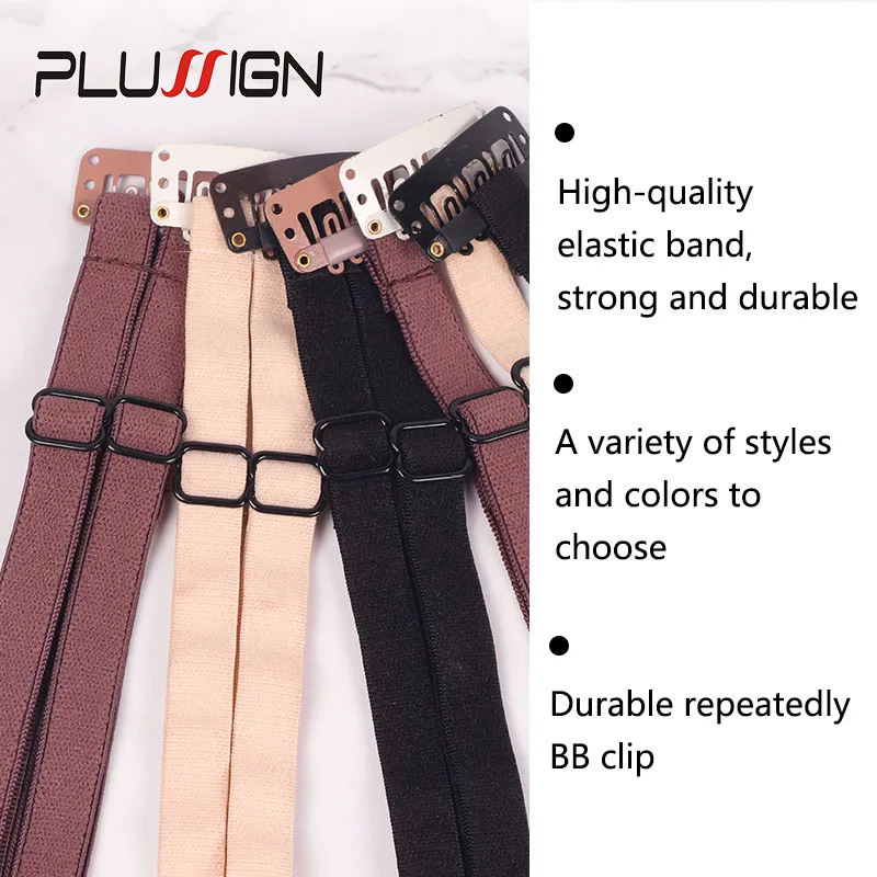 Plussign verstelbare riem met haarclip Eenvoudige dubbele brunette elastische band voor gezichtslift Schoonheidshaar Stretchband met clip