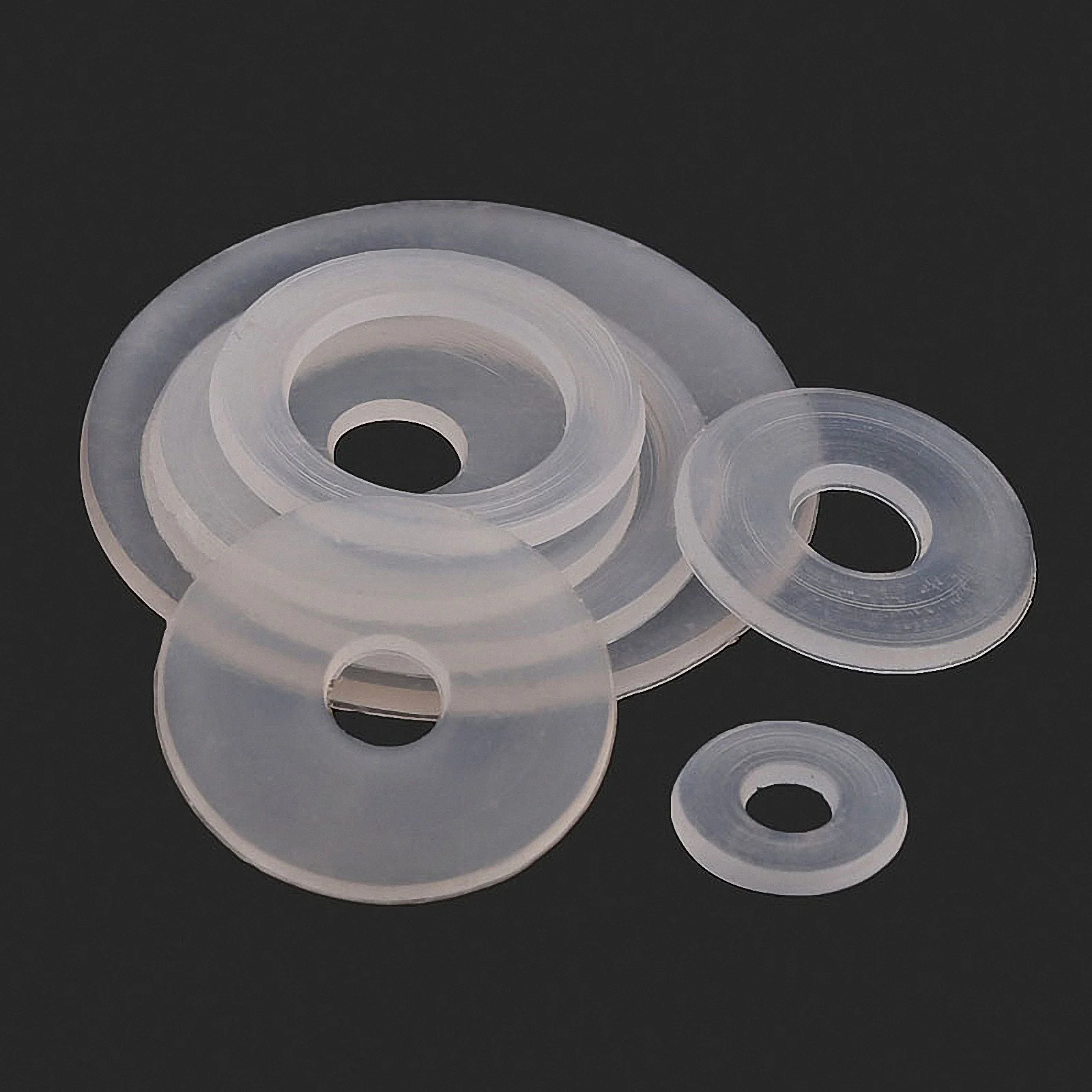 50 pz rondelle di plastica bianche rondella piatta in Nylon morbido rondella di tenuta isolante M3 M4 M5 M6 M8 M10 M12 M14 M16 M18 M20