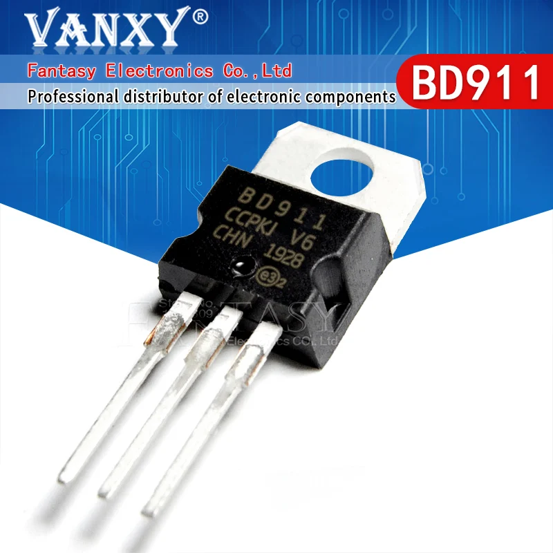 Transistor darington BD912, 100V, 15A TO-220, BD911, TO220, nuevo y original, 10 unidades