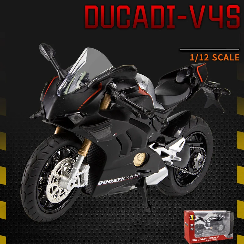 1:12 ドゥカティ V4S パニガーレダイキャストオートバイモデルおもちゃ