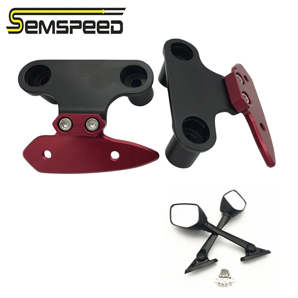 SEMSPEED Motorcycle X-MAX 125 2021 2022 CNC Rear Side View Mirrors Adapter Fixed Stent Bracket Holder For Yamaha X MAX XMAX 125