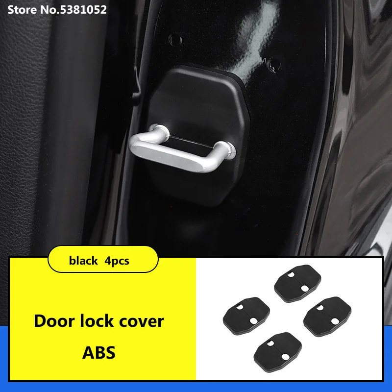 

For Jeep Compass 2017 2018 2019 2020 2021 Accessories Car Door Lock Buckle Protection Protective Cover Trim 4pcs