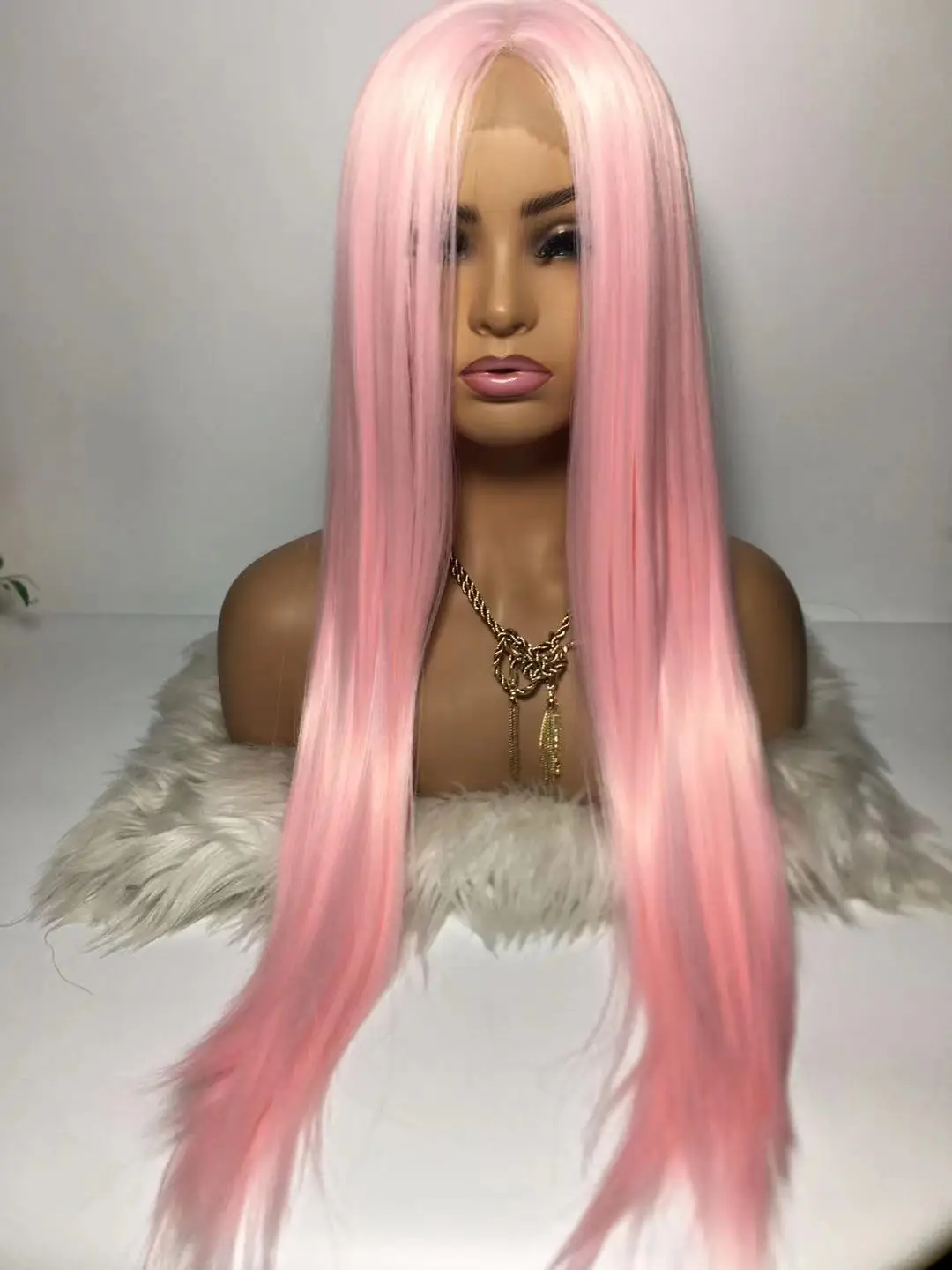 24 Inches Synthetic Wig With Machine Made Closure