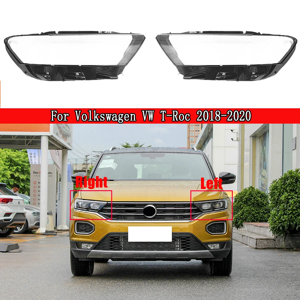 

Car Glass Lamp Headlamp Lampcover Shell Auto Lampshade Headlight Lens Cover For Volkswagen VW T-Roc 2018-2020 Auto Lamp Case