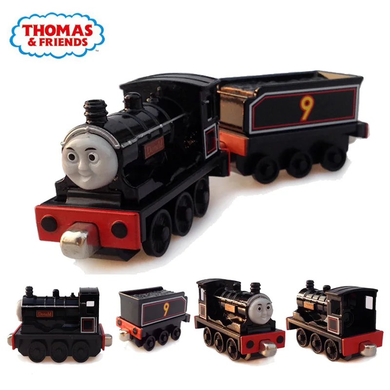 磁気接続可能きかんしゃトーマス 1:43 列車モデル黒 9 号機関車