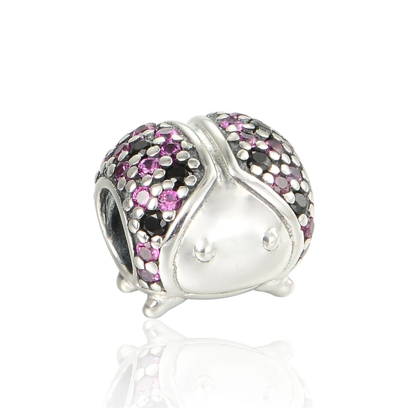 

Женские бусины-шармы «божья коровка» из серебра 925 пробы