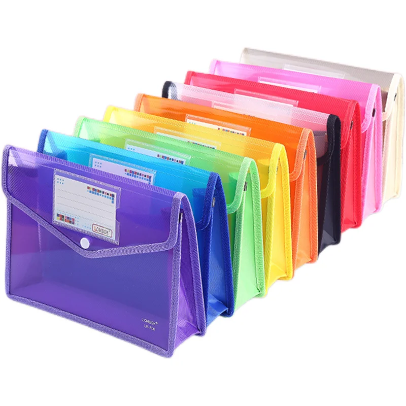 A4 Plastic File Wallet Envelope Expanding File Folder Document Organizer Pocket Waterproof Accordion File Pouch Office Storage