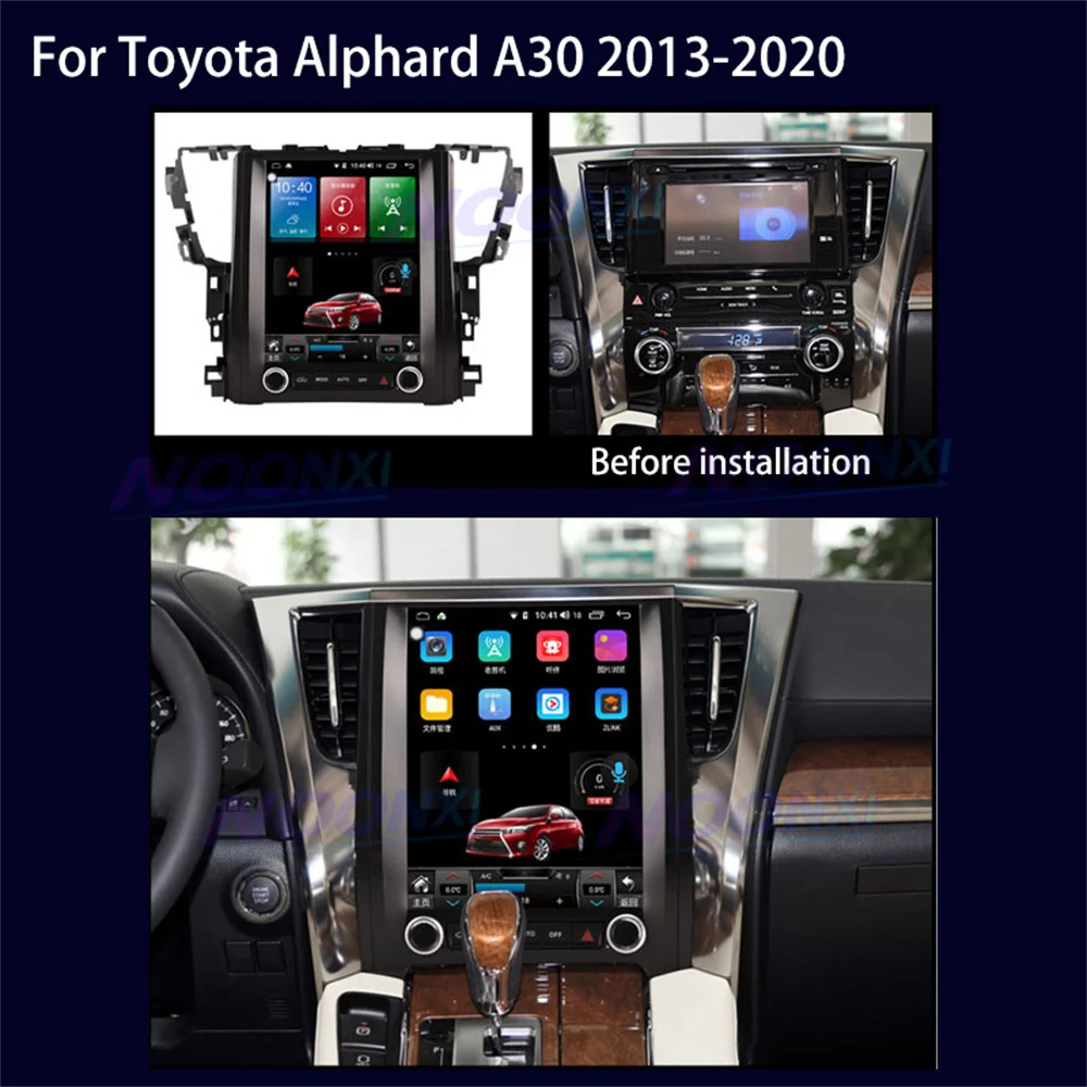 

For Toyota Alphard A30 2013-2020 Tesla Screen Android 11.0 Car Radio Stereo Car Multimedia Player GPS Navigation 2 Din Head Unit