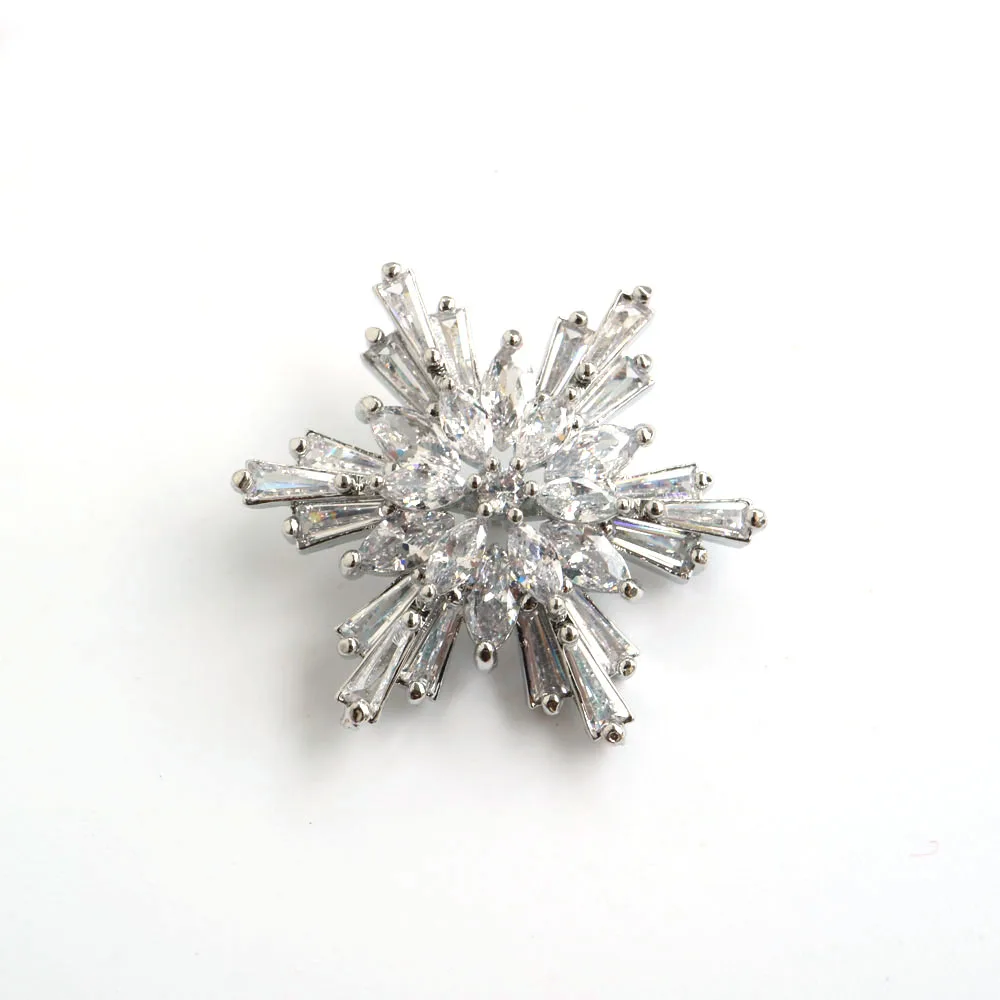 5pc Luxury Crystal Buttons Rhinestone Cubic Zirconia Button for Clothes Decorative CZ Sewing Cashmere Knit Cardigan