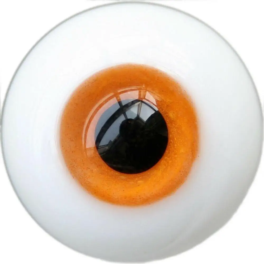 [wamami] 6mm 8mm 10mm 12mm 14mm 16mm 18mm 20mm 22mm 24mm Orange Glass Eyes Eyeball BJD Doll Dollfie Reborn Making Crafts