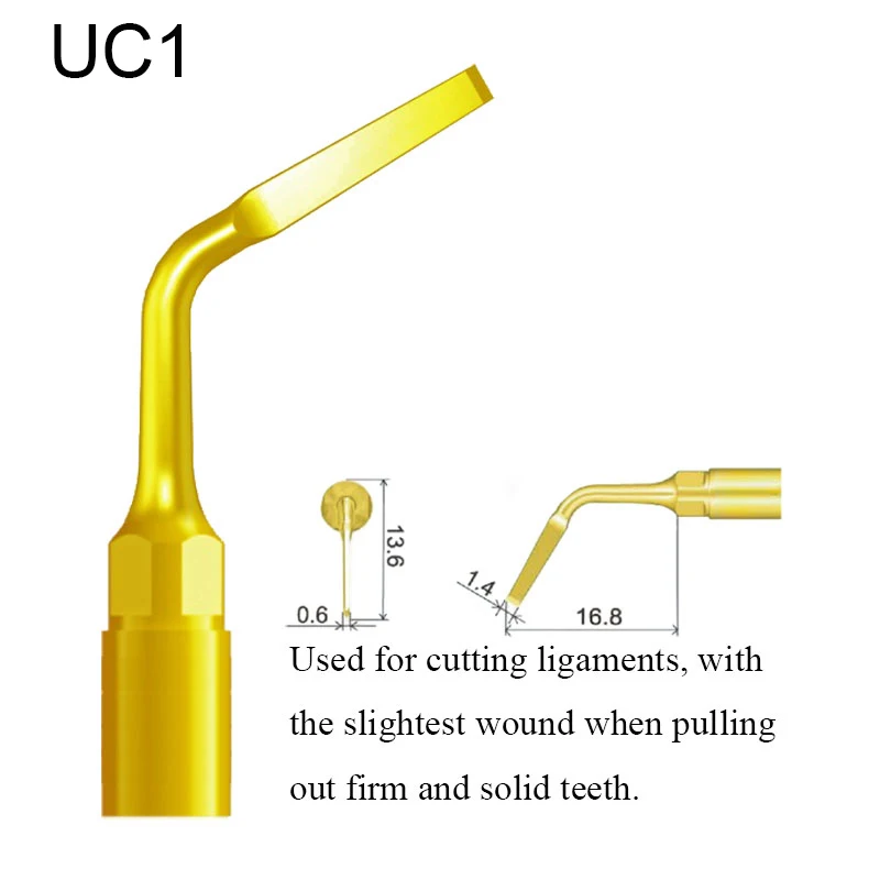 VV Dental Ultrasonic Piezosurgery Tips Exelcymosis Tips Set Compatible With Woodpecker Handpiece  UC1/UC1R/UC1L/UC2/UC2R/UC2L