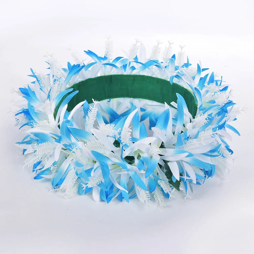 Wholesale 20pcs/lot HK00035 64CM Artificial Silk Spider Lily Headband Haku Hawaii Dance Party Headwear Aloha Wedding Decoration