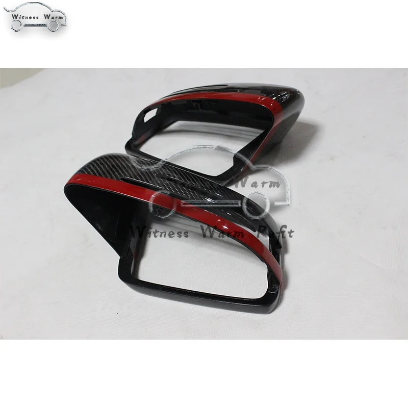 2pcs Auto Car Rear View Side Mirror Cover Trim Replacement for Benz a Class W176 2013-2016 Carbon Fiber Style