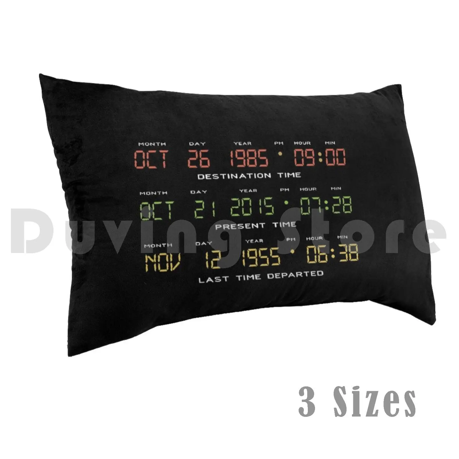 Back To The Future Time Circuit DisplayPillow case Timemachine Time Travel Time Machine