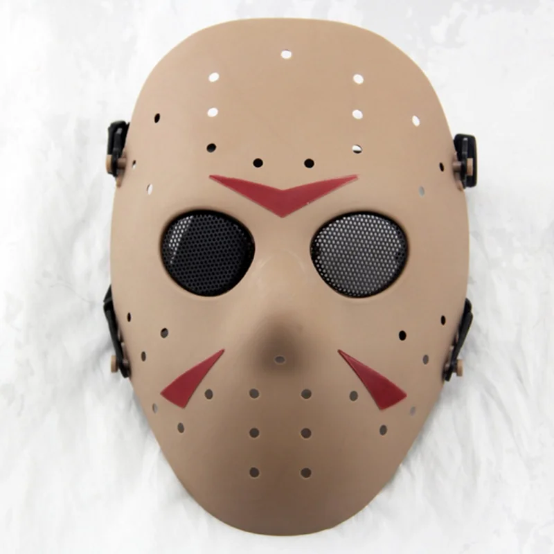 Máscara de la película del cráneo de Jason Hockey, máscara de fiesta de Halloween, caza, juego de guerra, Airsoft, cara completa, máscaras tácticas de Paintball