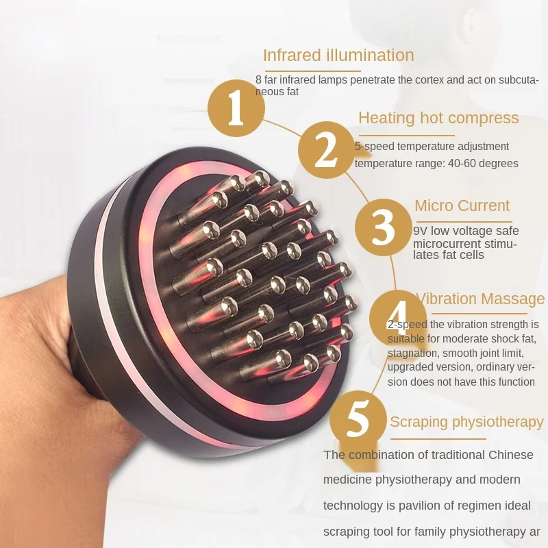 Plug-in Cupping Massager Slimming Massager Portable Hot Compress Meridian Brush Dredge Meridian Heating Massager Body Massager