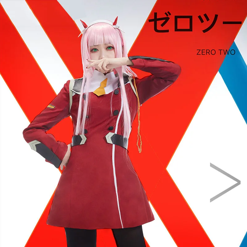 

COSLEE Anime Darling in The Franxx DFXX CODE 002 ZERO TWO Uniform Cosplay Costume Halloween Party Suit For Women NEW