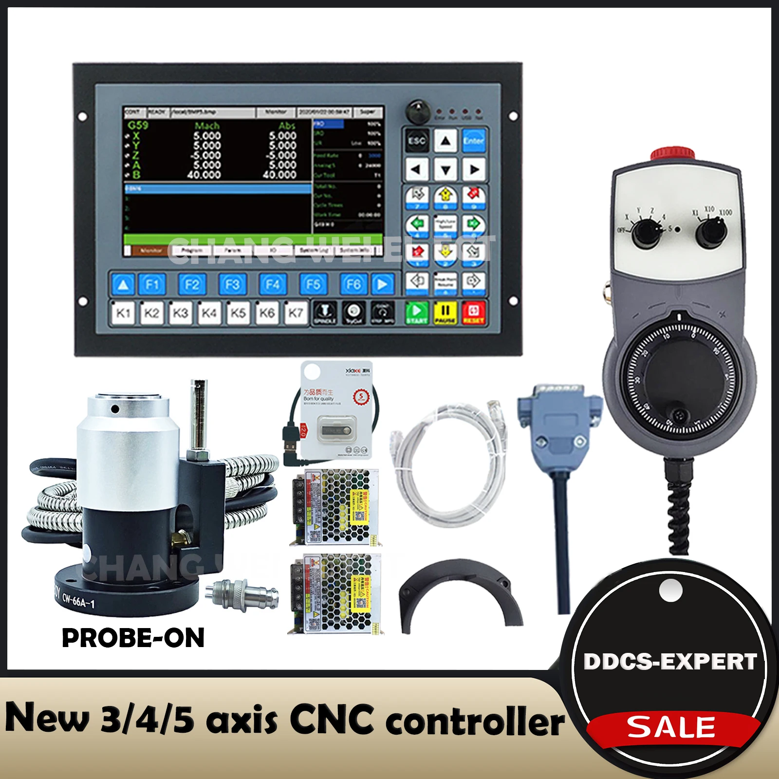 

The Newly Upgraded Cnc Controller Ddcs-expert 3/4/5 Axis G Code Supports Tool Magazine/atc Instead Of Ddcsv3.1 Sensor Probe Mpg