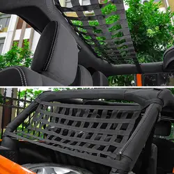 Black Nylon Heavy Duty Car Trunk Roof Hammock Net Bed Rest Mesh for Jeep Wrangler TJ YJ JK JL 1997-2020