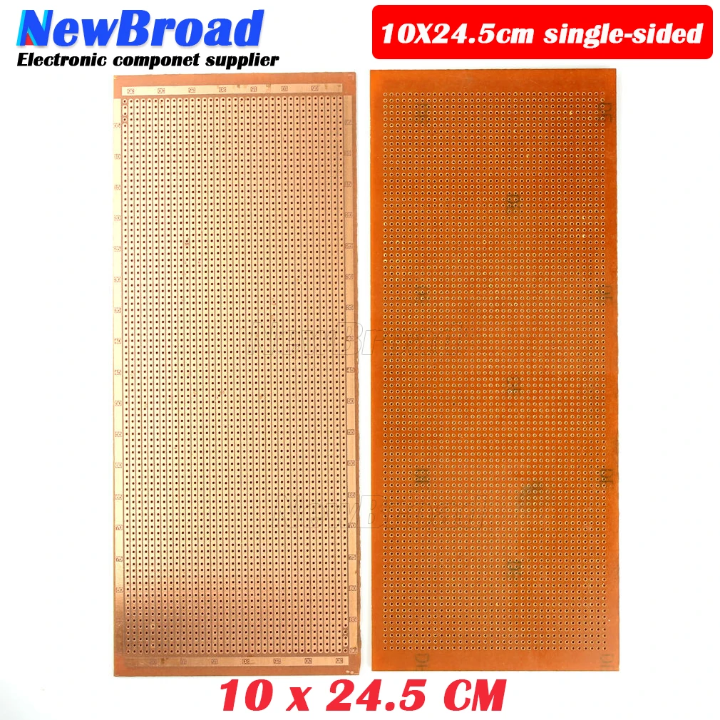 2PCS 10*24.5CM single sided bakelite (long wire pad) 1.5 thick 2.54 spacing universal universal   circuit board PCB