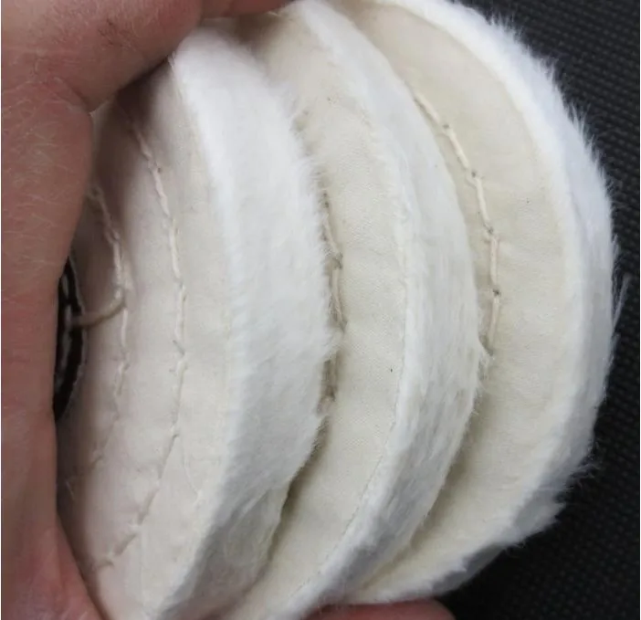 1 Buah Roda Kain Putih Katun Lubang Dalam 16Mm/Roda Kain Pemoles Perhiasan/Roda Pemoles Cermin/Roda Kain Flanel