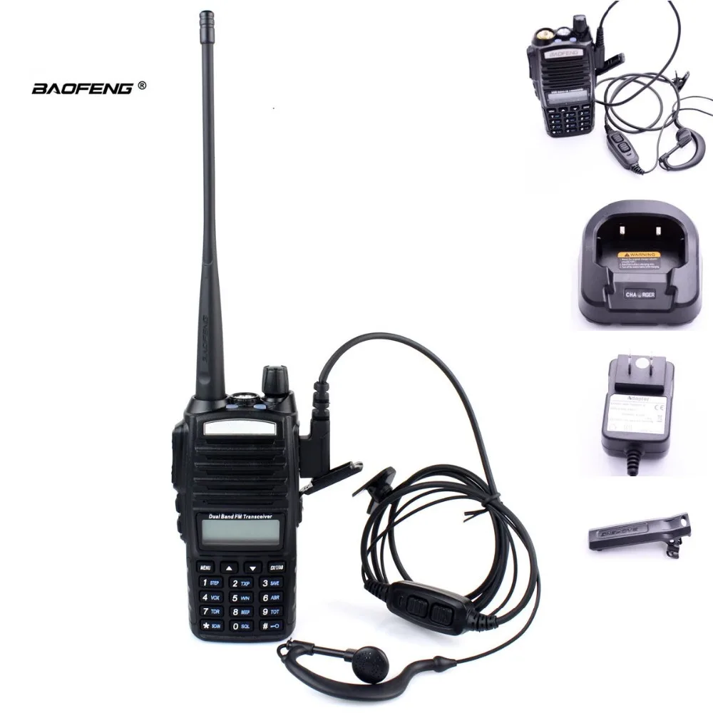 High quality BaoFeng uv-82 Portable Ham Radio Walkie Talkie Dual PTT Handle Radio sister Baofeng UV-5r + Earphone baofeng UV 82