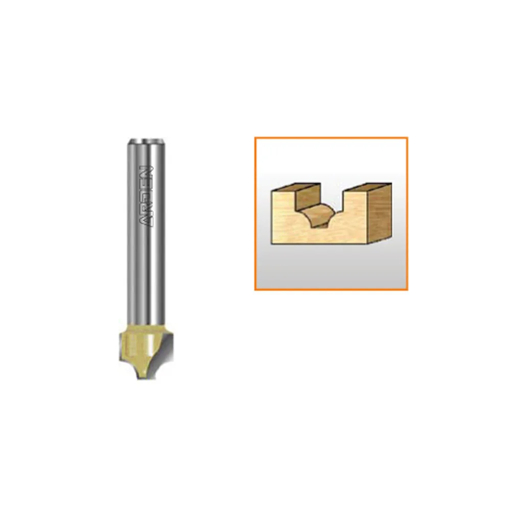 Woodworking cnc end mill SHK 1/4 1/2 open mouth at the bottom