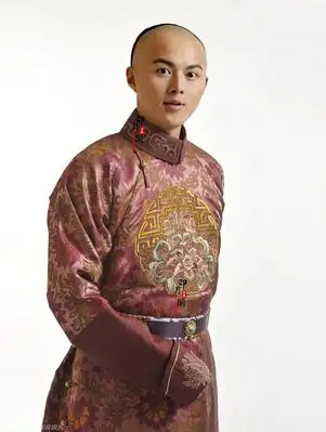 Film TV Dragon Robe Qing Dynasty Court gown man Emperor stage show theater costume Manchu Prince clothing imperial robe