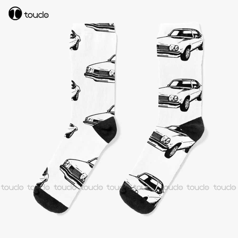 

Black & White 70S C Coupe Socks Baseball Socks Christmas Gift Unisex Adult Teen Youth Socks Custom 360° Digital Print Women Men