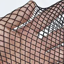 Women Black Fishnet Long Stockings #5