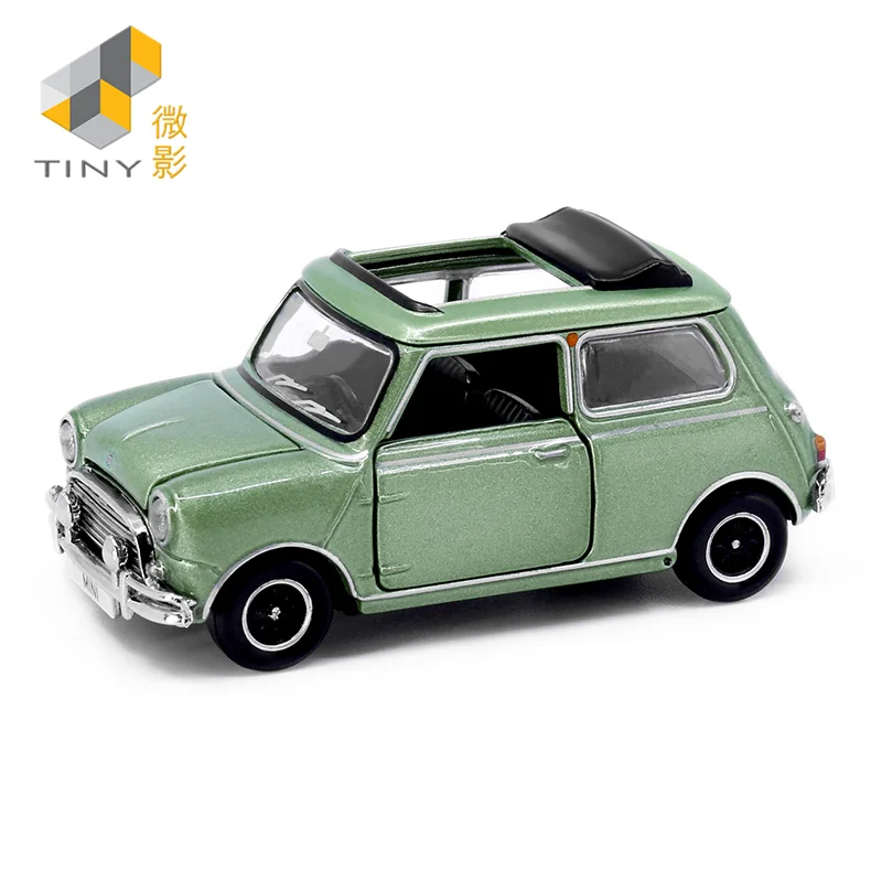 Tiny 1:50 Morr-is Mi-ni Mk 1 Convertible Version Green NO.26 Alloy Simulation Model Car