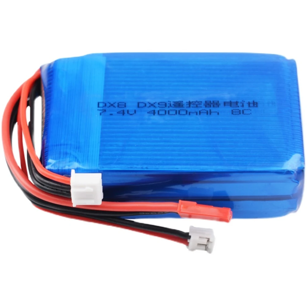 RC 7.4V 4000mAh 8C trasmettitore Lipo batteria JST spina per spek(dx9 DX8 DX7 DX6E telecomando trasmettitore batteria