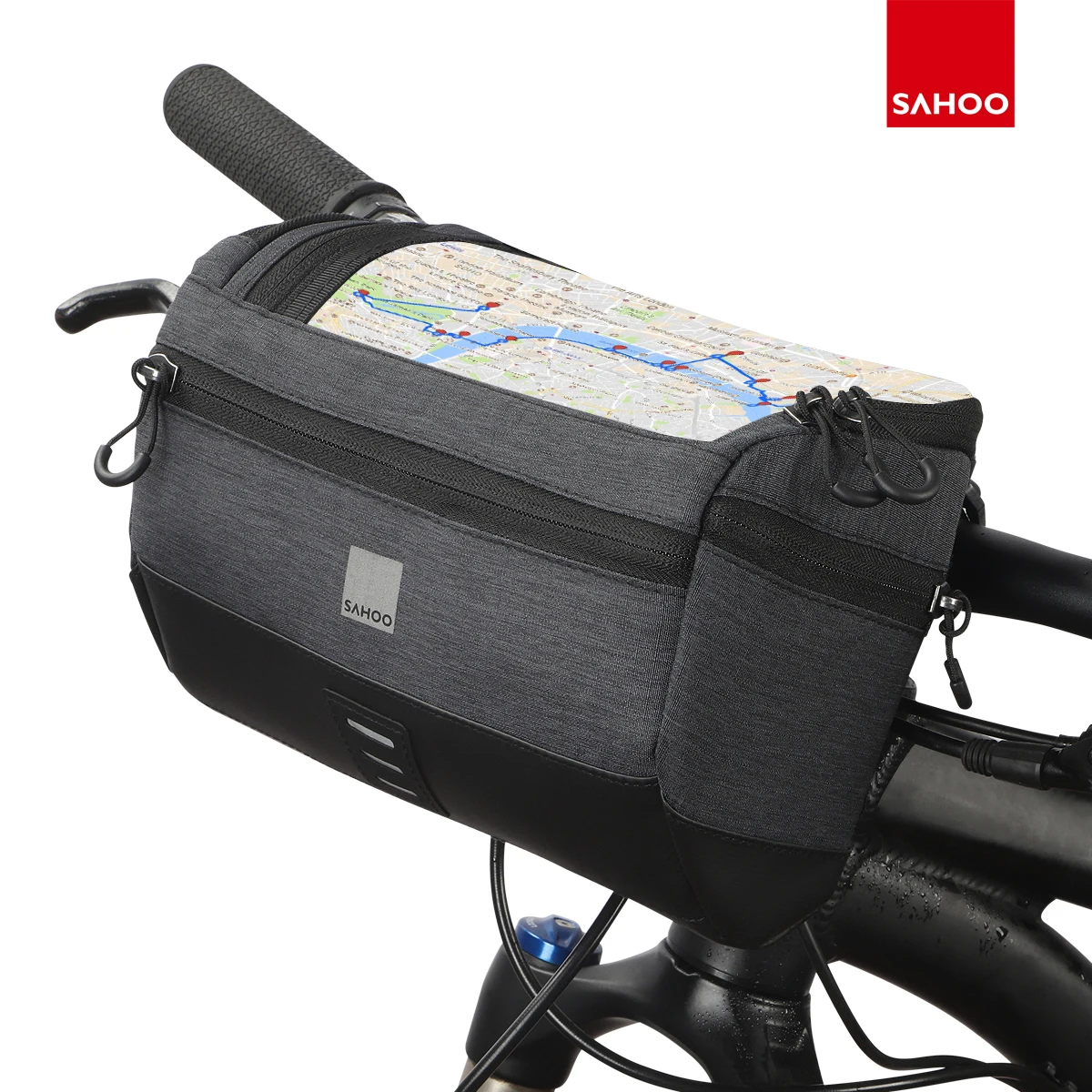 

Sahoo 111459-SA Water-resistant Touchscreen Cycling Bike Bicycle Map Sleeve Handlebar Bag Pack Pannier Basket Phone Camera