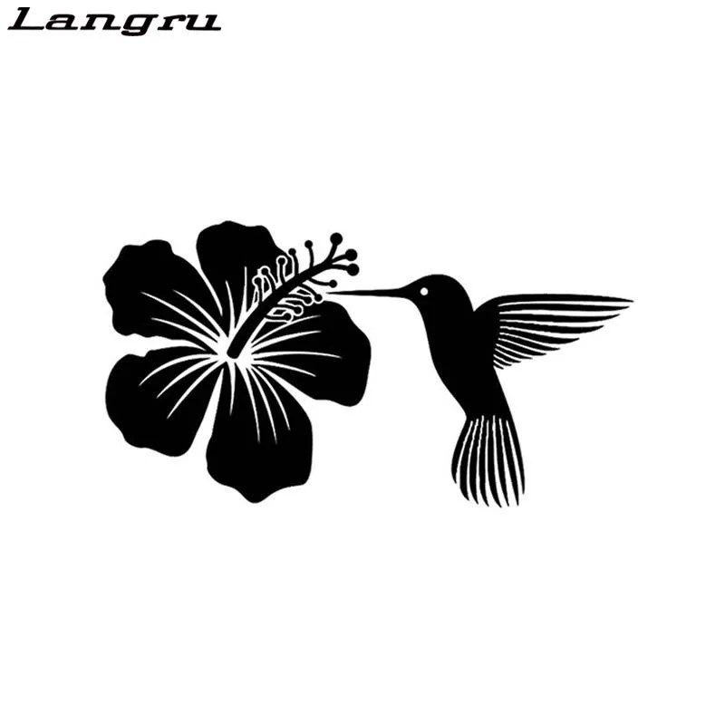 

Langru Colibri Bonito E Flor Adesivos De Carro Naturais Belo Vinil Estilo Accessories Jdm