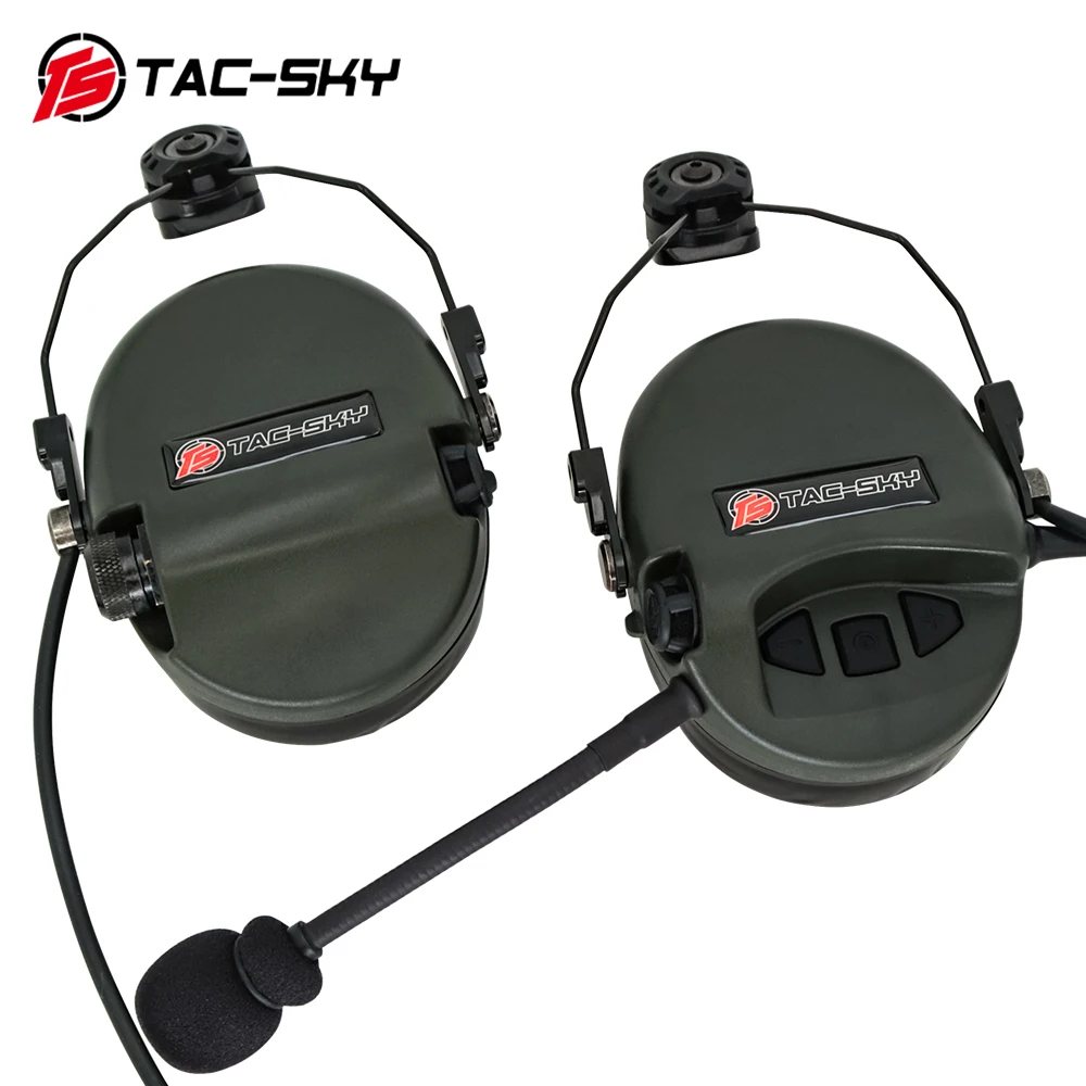 TAC-SKY Tactical Headset TCI LIBERATOR II Noise Reduction Pickup Shooting Headset Compatible With ARC OPS-CORE Track Helmet