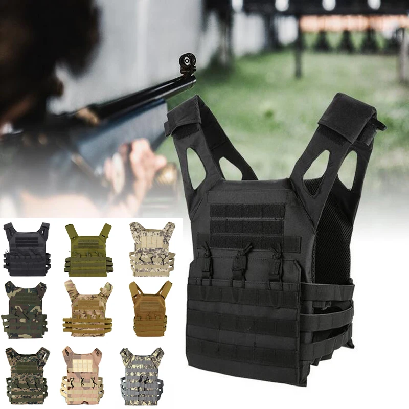 

JPC Tactical Plate Carry Molle Vest Outdoor Hunting Body Armor Airsoft Paintball Sport Protection Vest