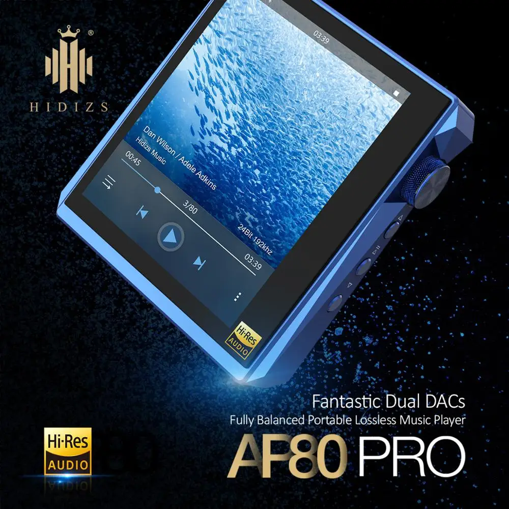 Hidizs reproductor de MP3 HiFi dual ESS9218 AP80PRO Bluetooth música con pantalla táctil portátil FLAC LDAC USB DAC DSD 64/128 FM Radio DAP
