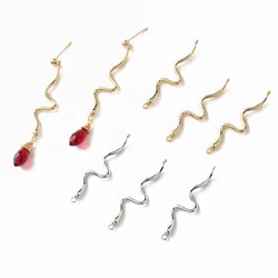 4pcs 14K plated double hole pendant connecting rod for Jewelry Findings Components DIY Earrings Connectors hand made accessories
