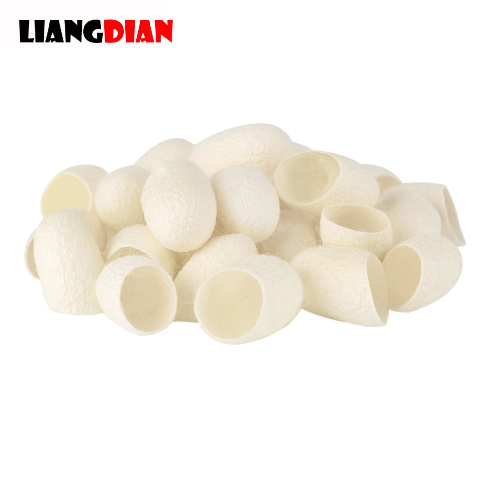 100pcs/pack Silkworm Balls Natural Silk Cocoons Peeling Purifying Whitening Exfoliating Scrub Blackhead Remover Facial Skin Care