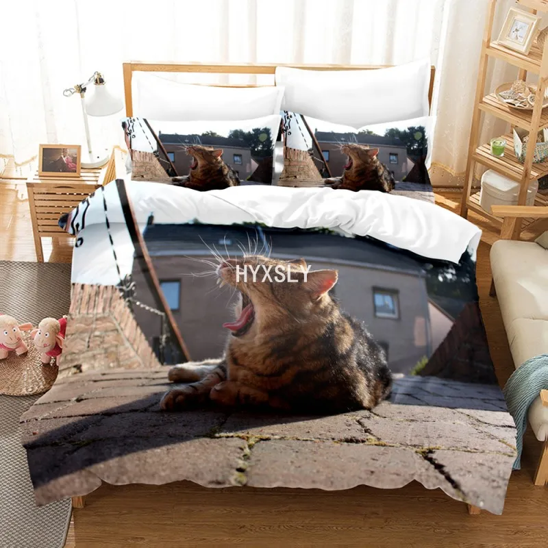 Cats and Butterfly Custom Print Duvet Cover Set Kids Boy Girl Bedding Set 3D Digital Bed Linen 2-3 Pieces Quilt Cover Pillowcase