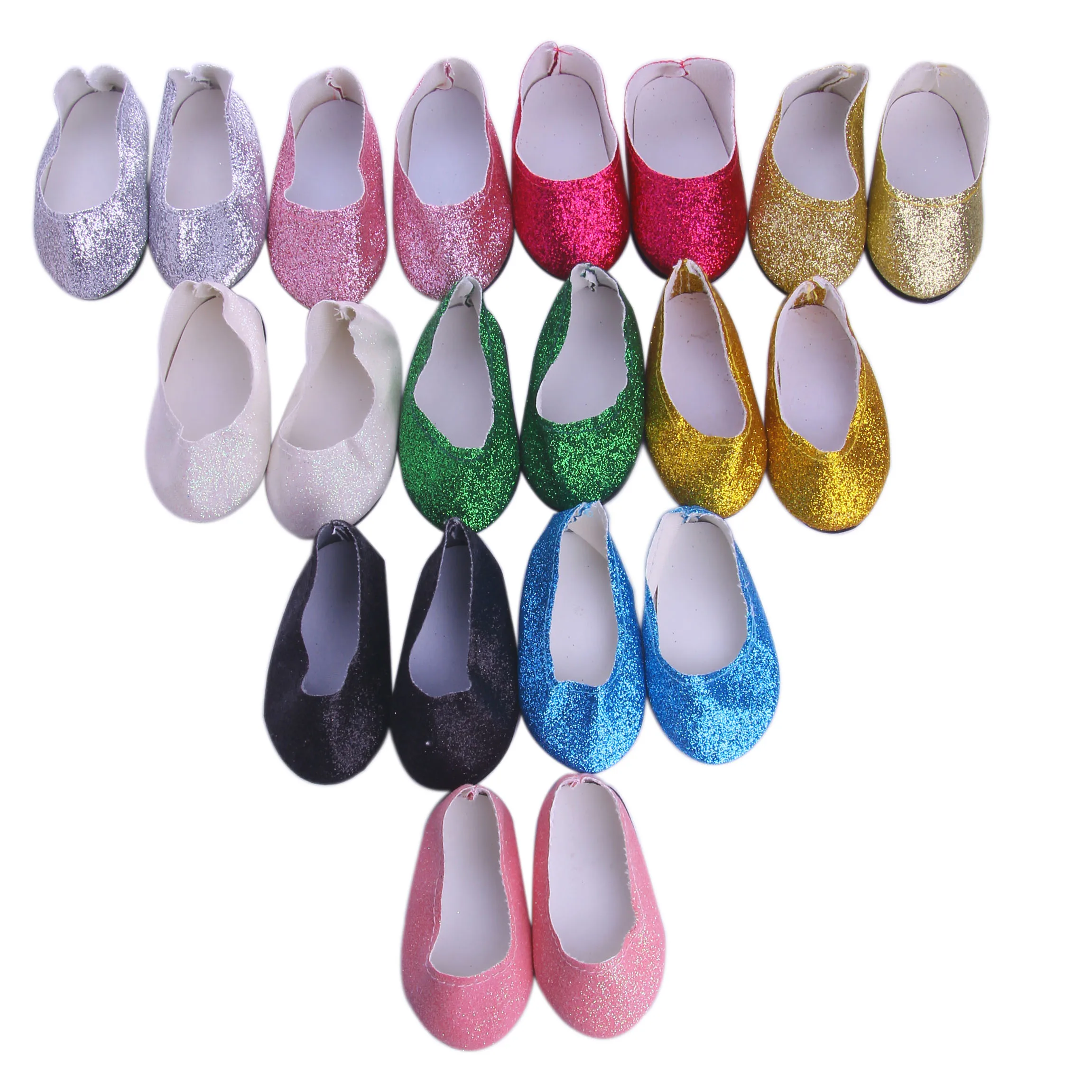 Doll Shoes Solid Color Shoes For 18 Inch Doll 43CM Dolls Baby Doll DIY Shoes For American Doll Accessories toy Gift