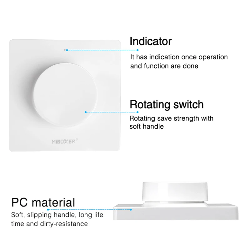 Imagem -06 - Miboxer-interruptor Triac com Controle Remoto k1 K1b Empurrador de Luz Wi-fi Regulador de Intensidade de Brilho Temperatura Led