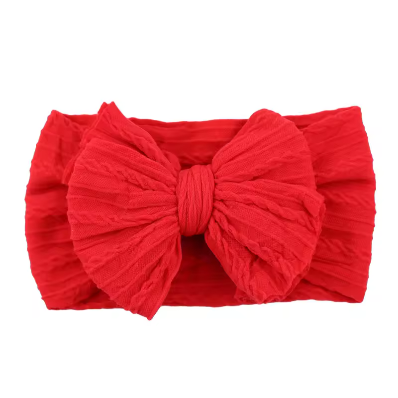 Solid Cable Bow Baby Headband for Child Nylon Layers Headwear Kids Elastic Turban Headwraps Newborn Boys Girls Hair Accessories - Image 22