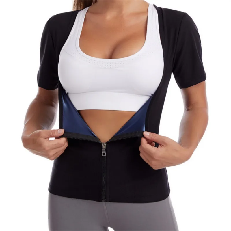 Ladies' Fitness Body Shaping Sauna Suit Slimming Waist Trainer Abdomen Sweatsuit Sport Fat Burning Shapewear